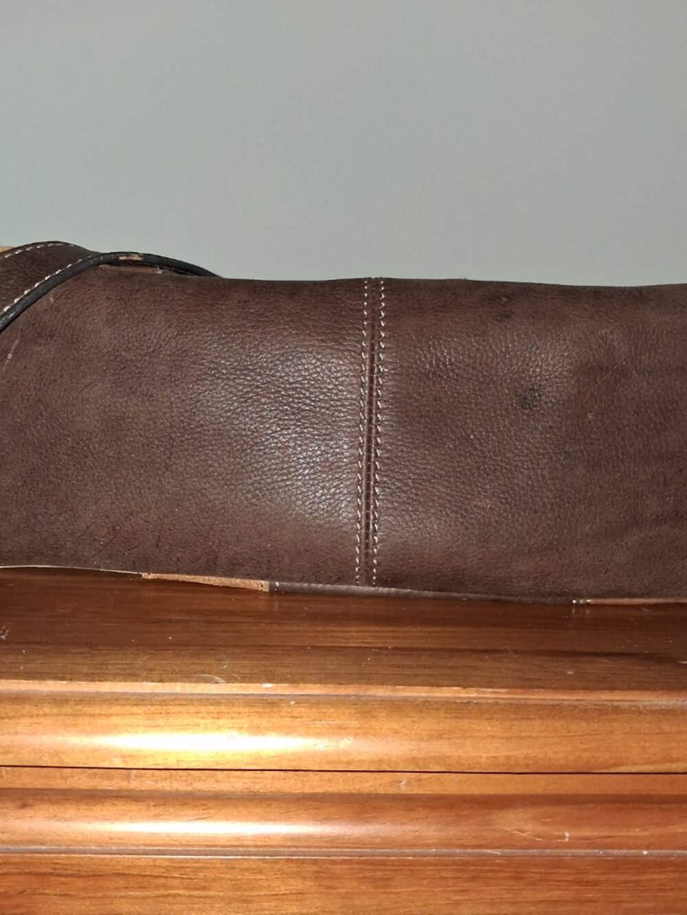 VTG Fossil Patchwork Leather Shoulder Bag - Earth Tones - Picture 3 of 6